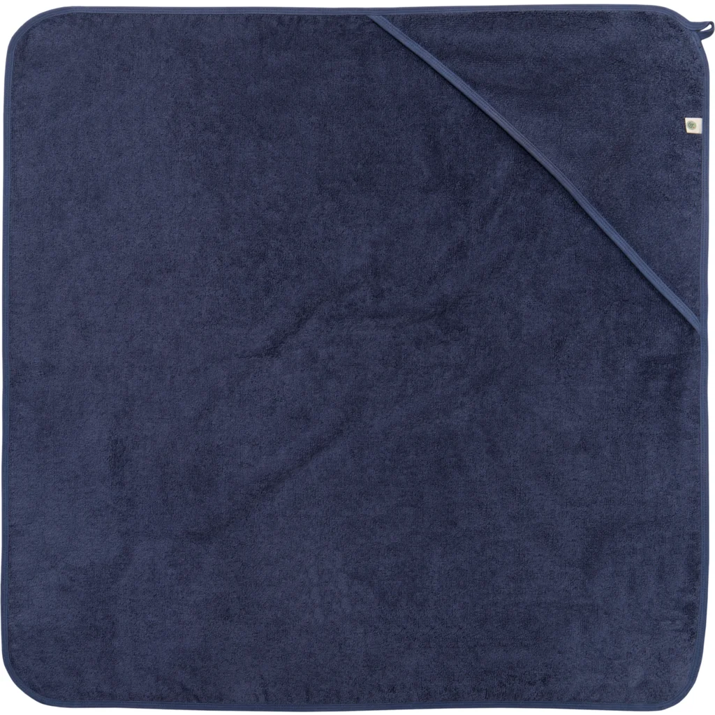 Bio Frottier Baby-Kapuzenbadetuch in Dunkelblau Blau von biobaby Größe 80x80 cm