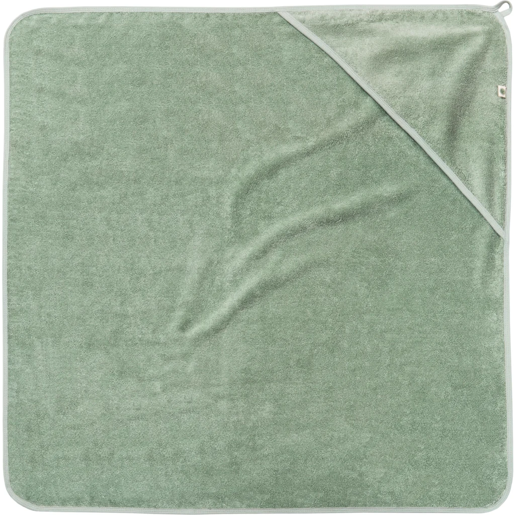 Bio Frottier Baby-Kapuzenbadetuch in Mint Grün von biobaby Größe 80x80 cm