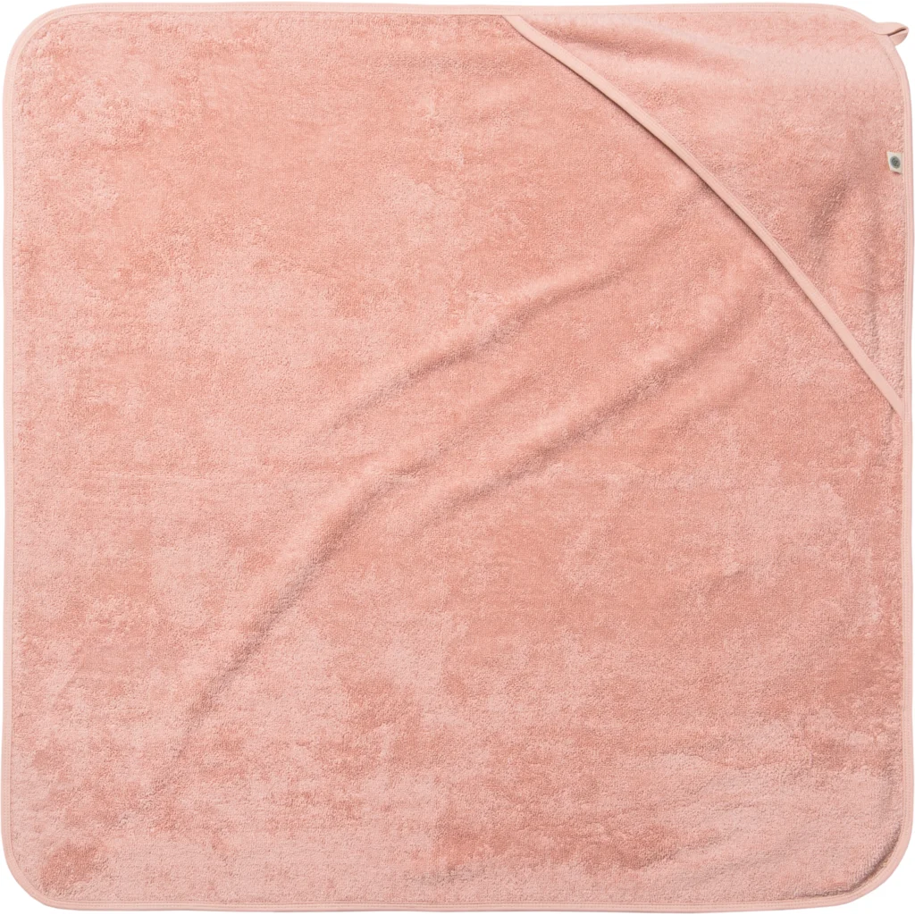 Bio Frottier Baby-Kapuzenbadetuch in Rosa von biobaby Größe 80x80 cm