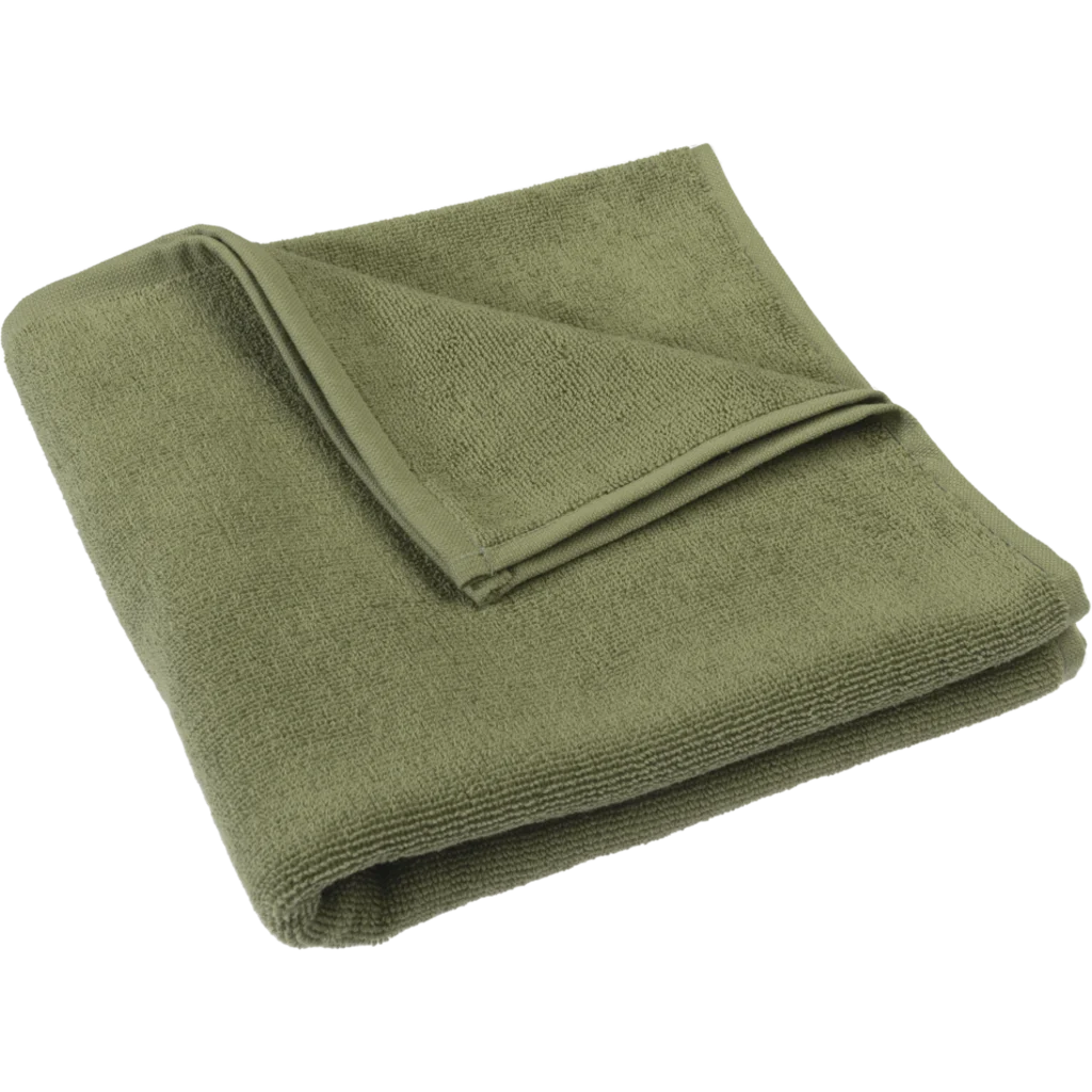 Bio Frottier Duschtuch ORLANDO in Khaki Grün von Living Crafts Größe 70x140 cm