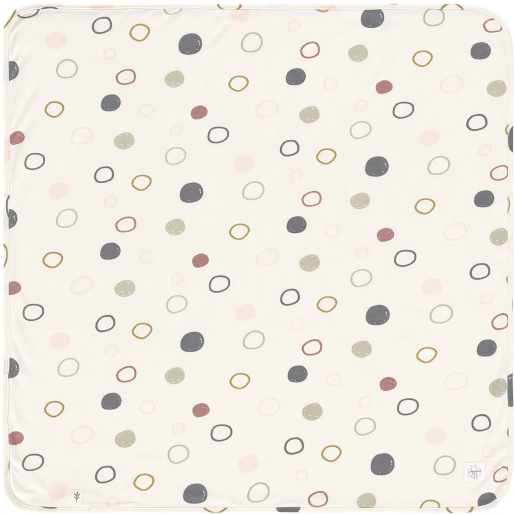 Bio Interlock Baby-Wendedecke Kreise in Creme Muster Kreise von Lässig Größe 80x80 cm