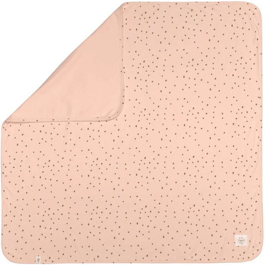 Bio Interlock Baby-Wendedecke Punkte in Rosa Muster Punkte von Lässig Größe 80x80 cm