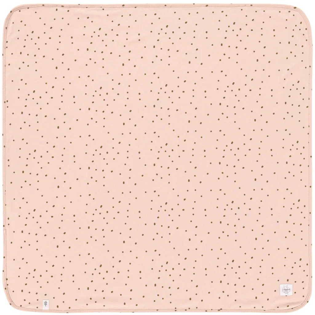 Bio Interlock Baby-Wendedecke Punkte in Rosa Muster Punkte von Lässig Größe 80x80 cm