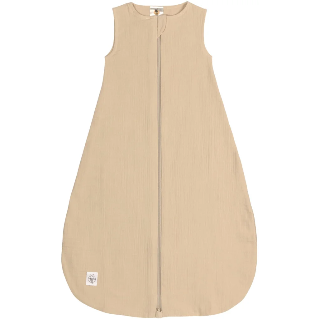 Bio Musselin Baby-Schlafsack in Sand Beige von Lässig Größe 50+56