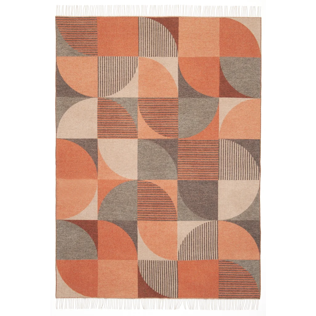 Decke ANTWERPEN in Beige+Terra+Anthrazit Beige+Orange+Anthrazit Muster Geometrisch von Eagle Products Größe 135x195 cm