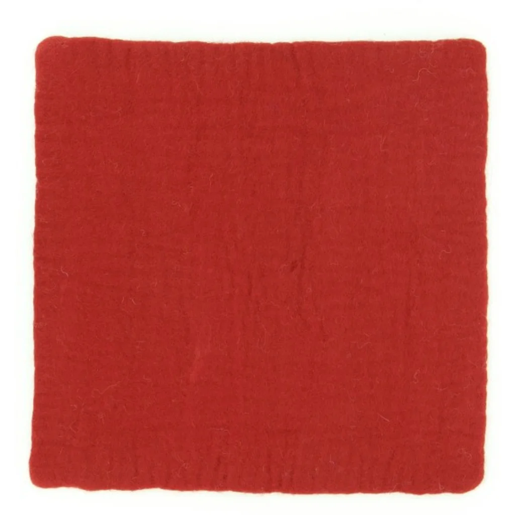 Filz Sitzkissen quadratisch in Rot von GLOBO Größe 35x35 cm