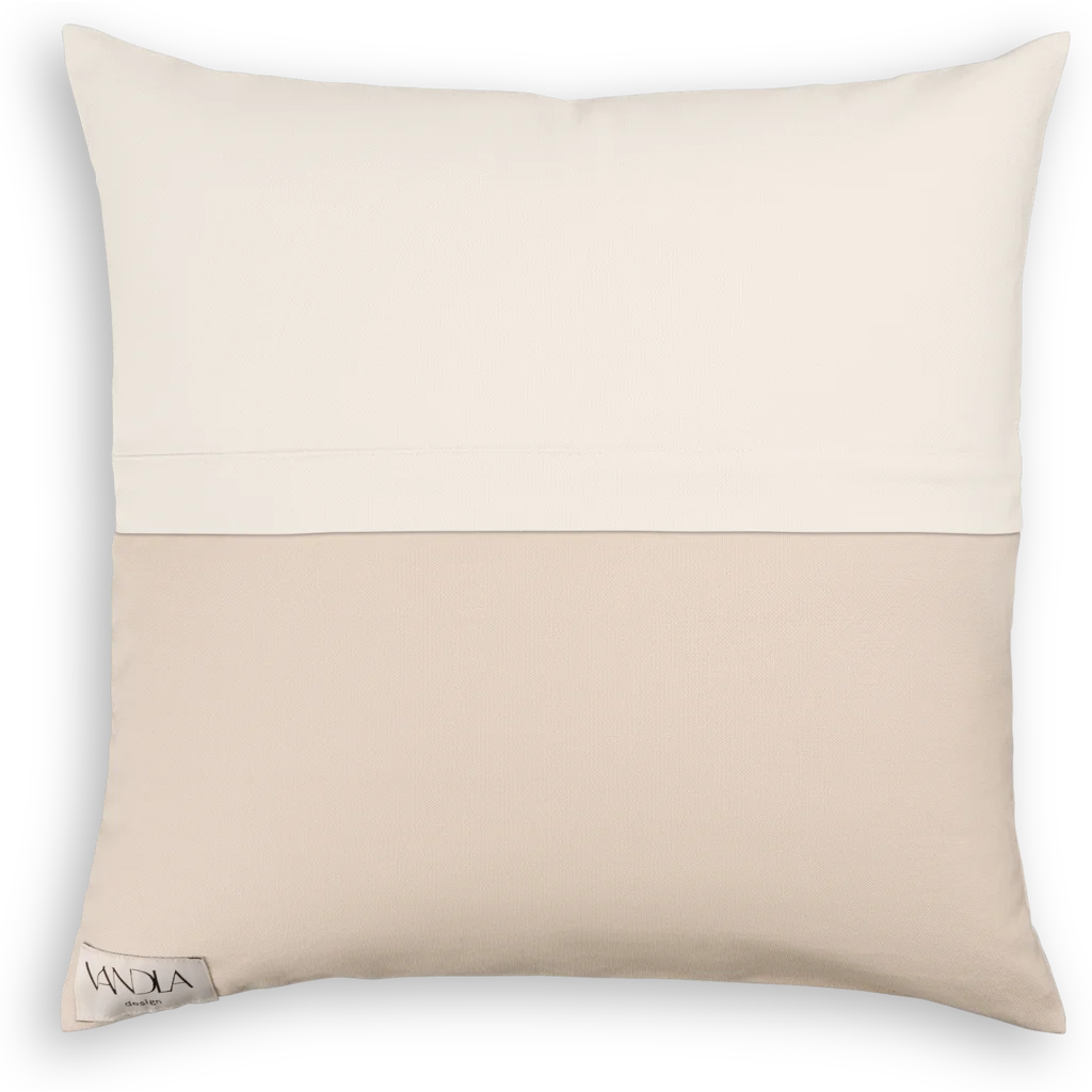 Modulare Kissenhülle Farbkombinationen mit Creme in Creme+Beige von Vandla design Größe 50x50 cm