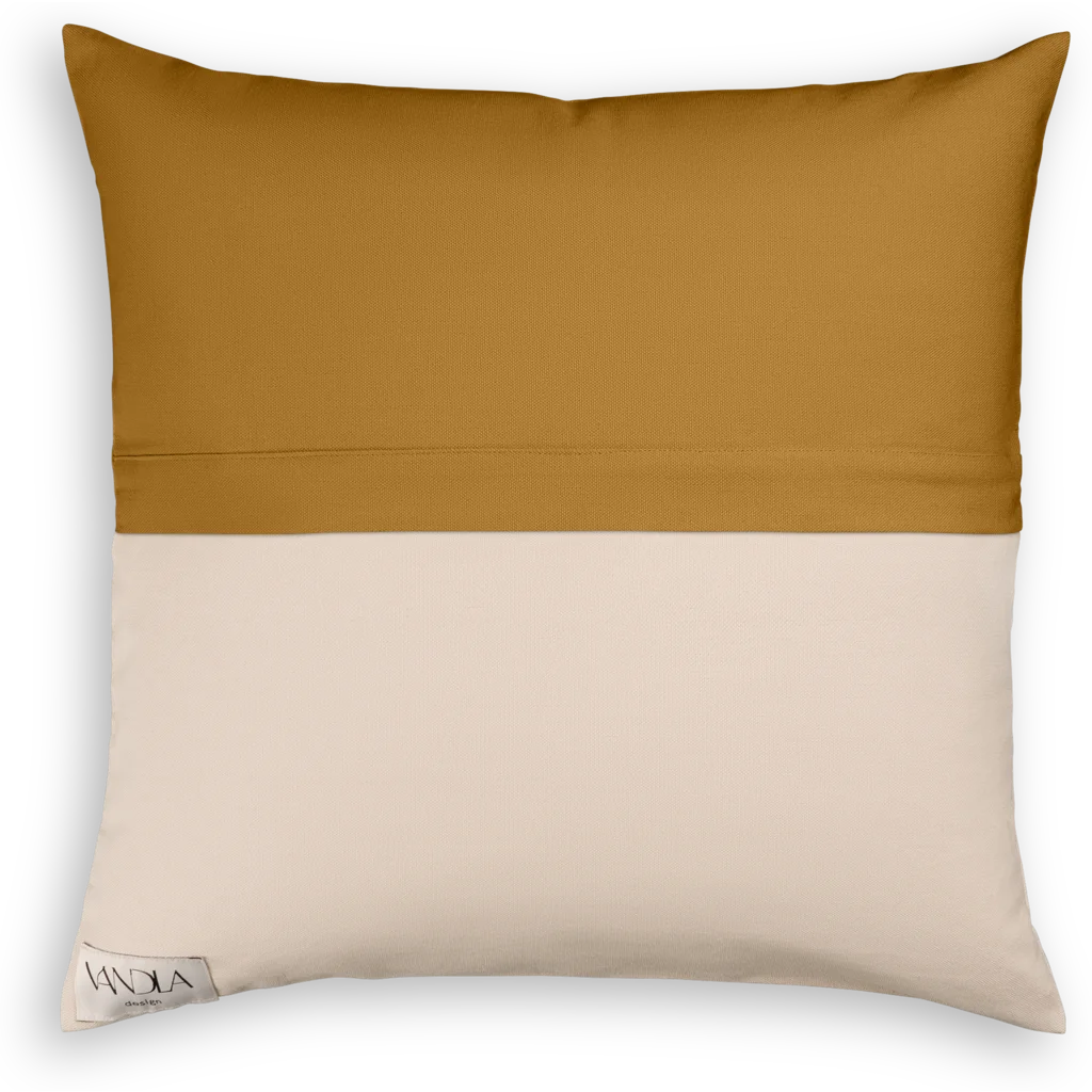 Modulare Kissenhülle Farbkombinationen mit Hellbraun in Hellbraun+Beige Braun+Beige von Vandla design Größe 50x50 cm