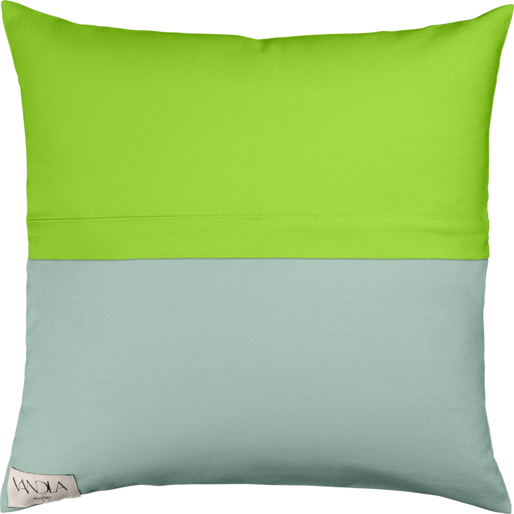 Modulare Kissenhülle Farbkombinationen mit Limette in Limette+Mint Grün+Grün von Vandla design Größe 40x40 cm