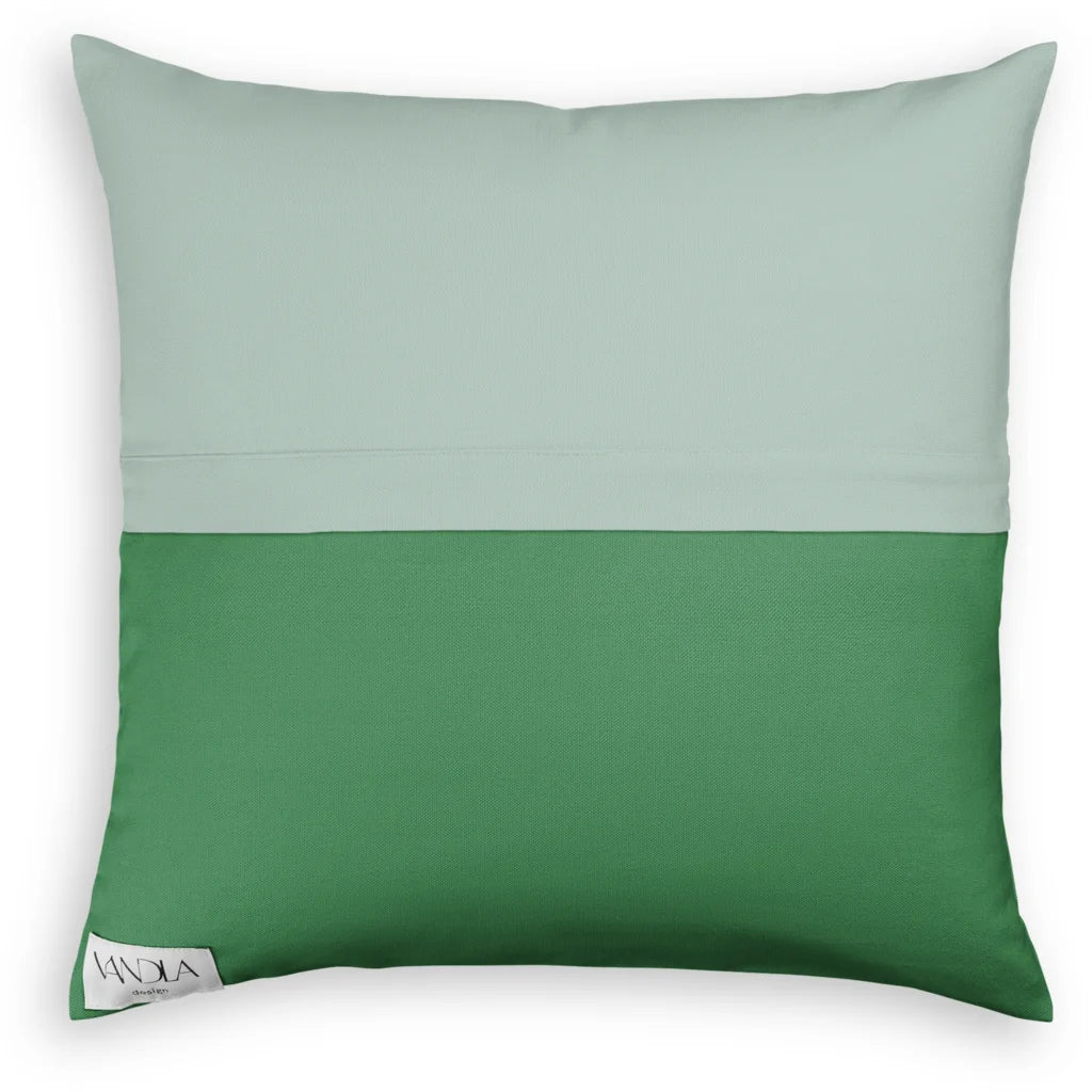 Modulare Kissenhülle Farbkombinationen mit Mint in Mint+Grün Grün+Grün von Vandla design Größe 50x50 cm