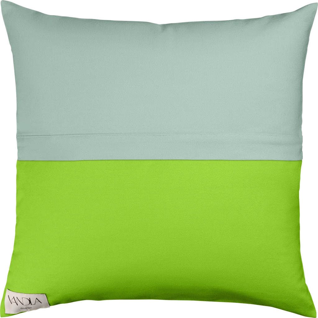 Modulare Kissenhülle Farbkombinationen mit Mint in Mint+Limette Grün+Grün von Vandla design Größe 40x40 cm