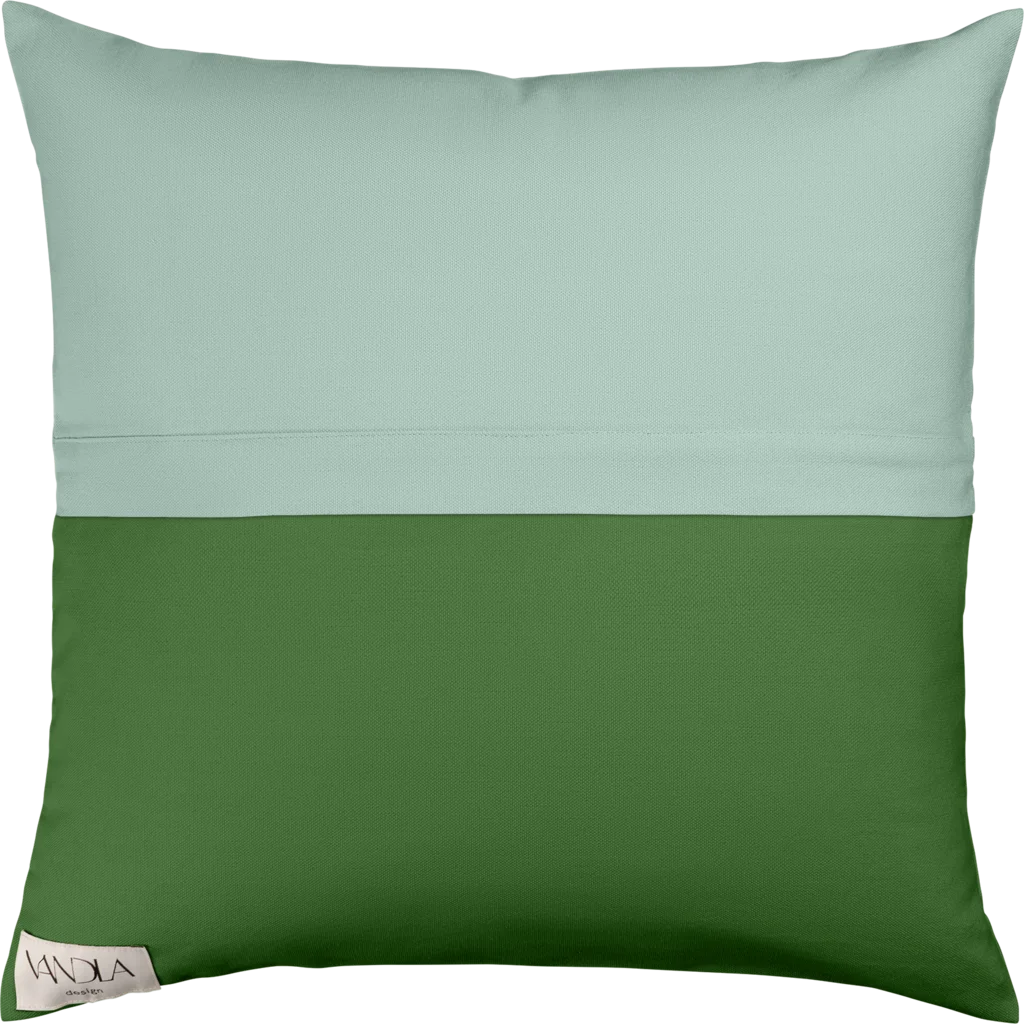 Modulare Kissenhülle Farbkombinationen mit Mint in Mint+Waldgrün Grün+Grün von Vandla design Größe 40x40 cm