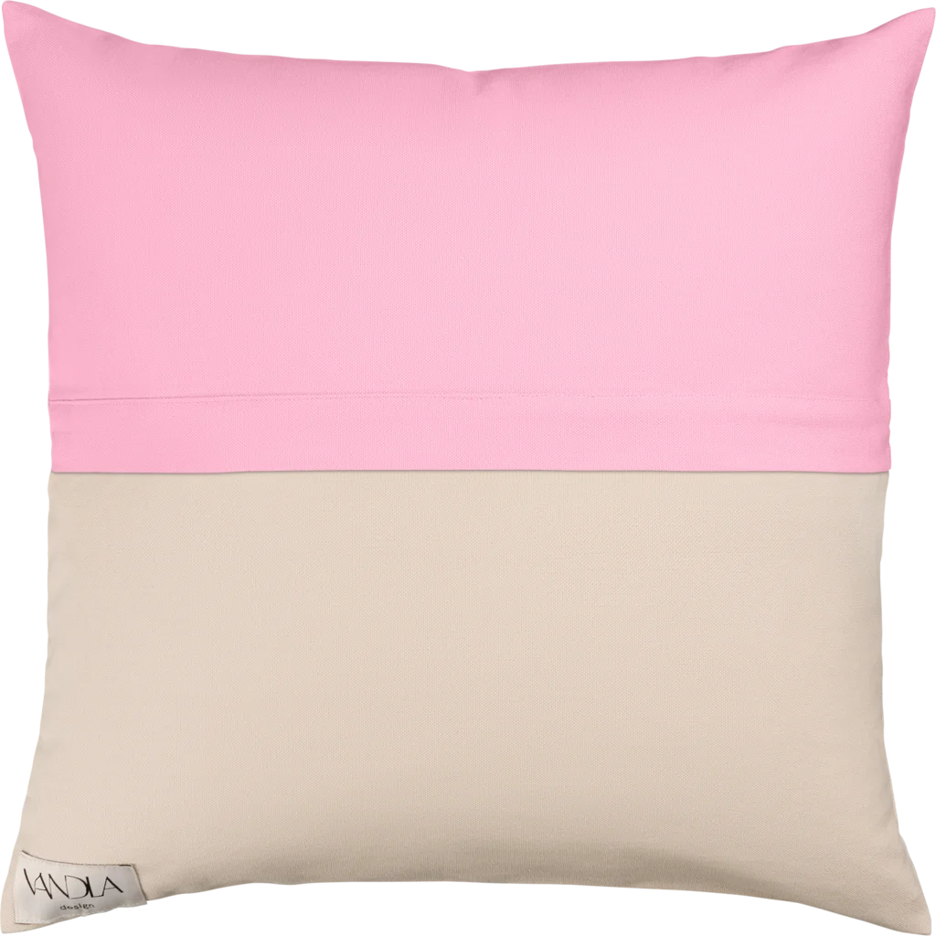 Modulare Kissenhülle Farbkombinationen mit Pink in Pink+Beige von Vandla design Größe 40x40 cm