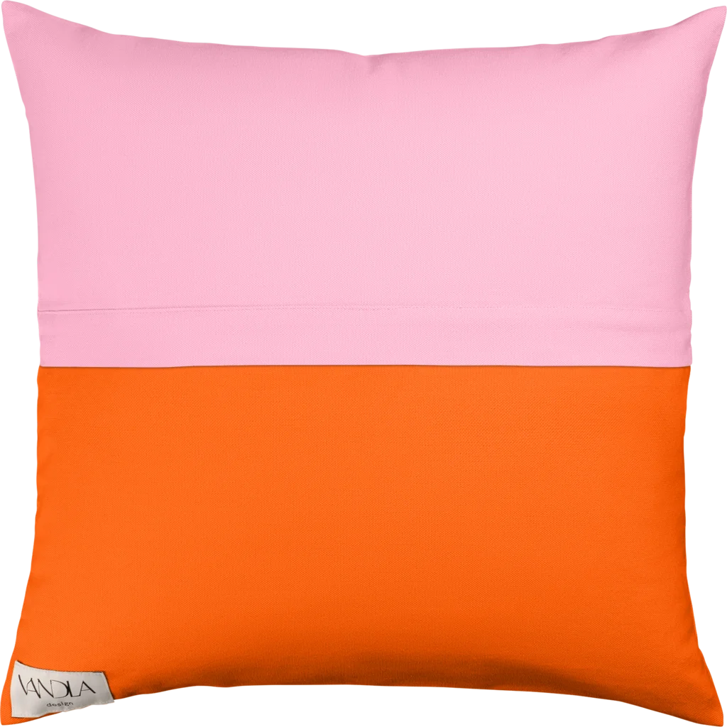 Modulare Kissenhülle Farbkombinationen mit Pink in Pink+Orange von Vandla design Größe 40x40 cm