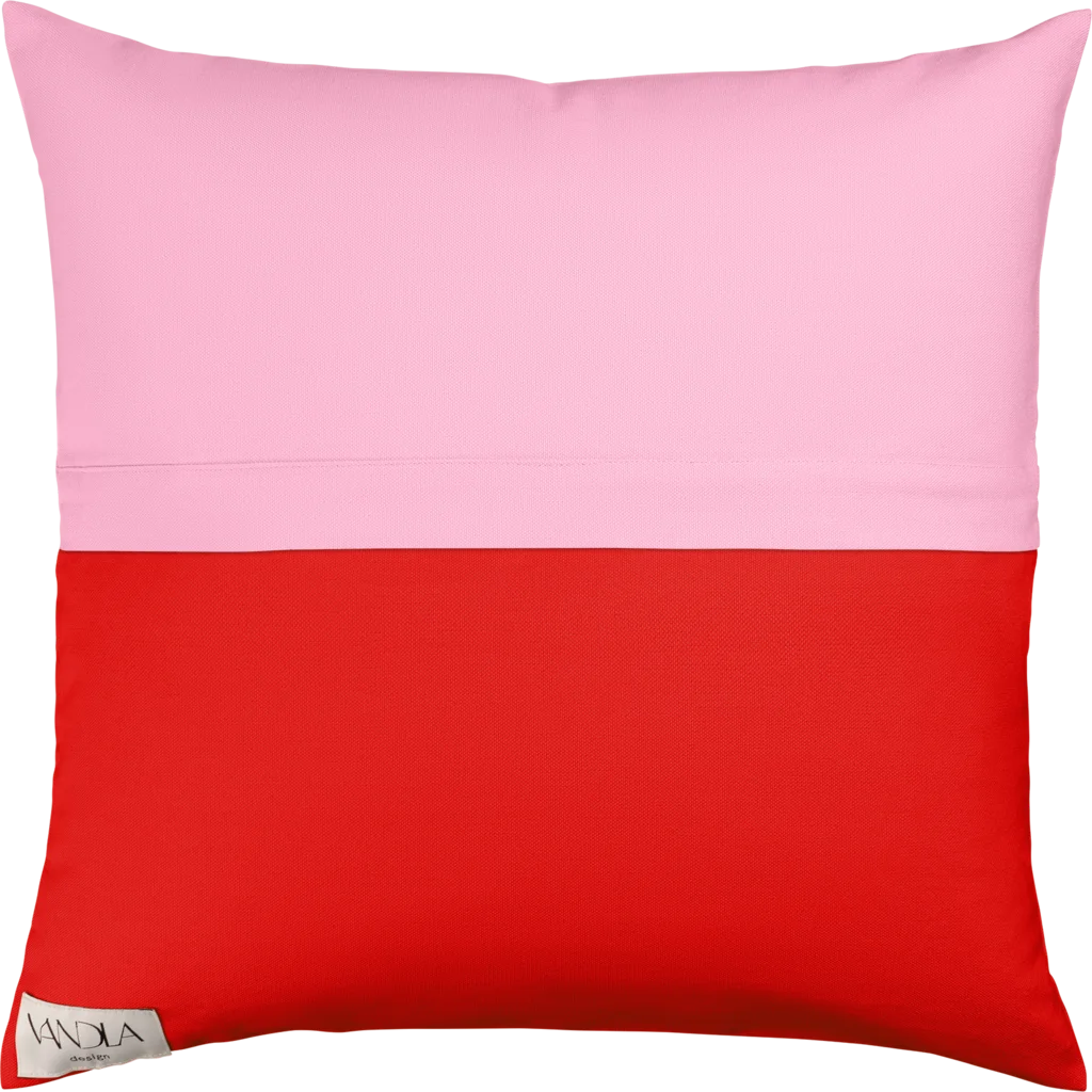 Modulare Kissenhülle Farbkombinationen mit Pink in Pink+Rot von Vandla design Größe 40x40 cm