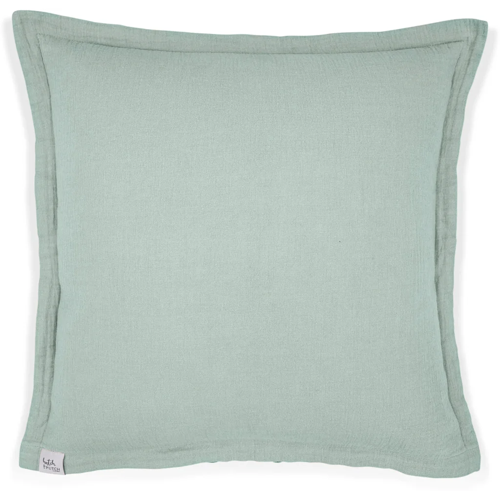 Musselin Kissenhülle in Mint von hutch&putch Größe 50x50 cm