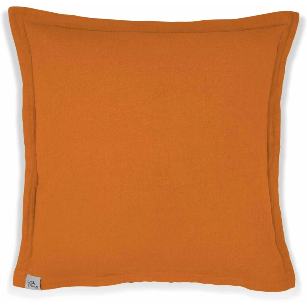 Musselin Kissenhülle in Orange von hutch&putch Größe 50x50 cm