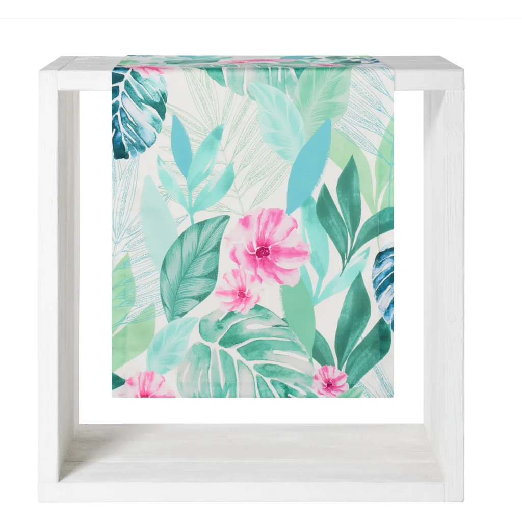 Tischdecke Tropical in Grün+Pink Muster Tropical von Proflax Größe 85x85 cm