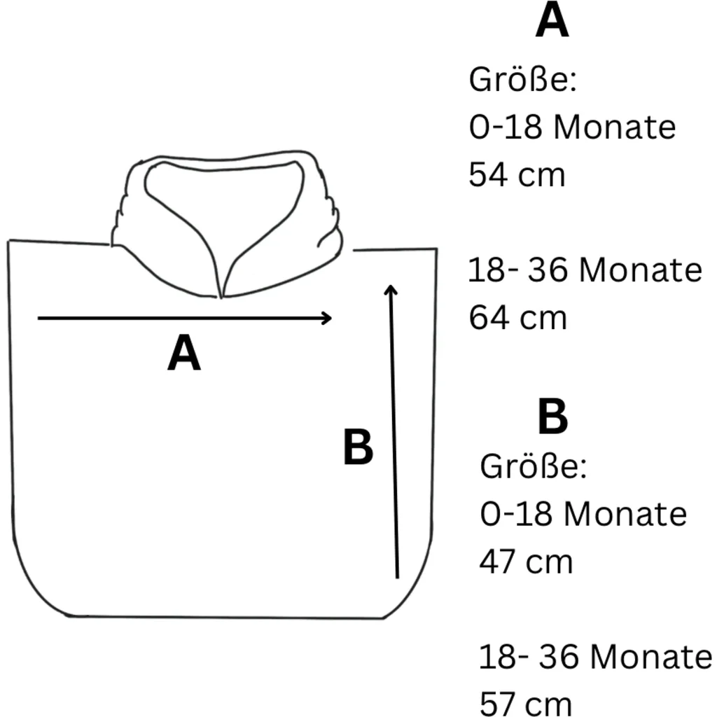 Waffelpiqué Baby-+Kinder-Badeponcho Maritim in Blau von Luftabong Größe 0-18 Monate